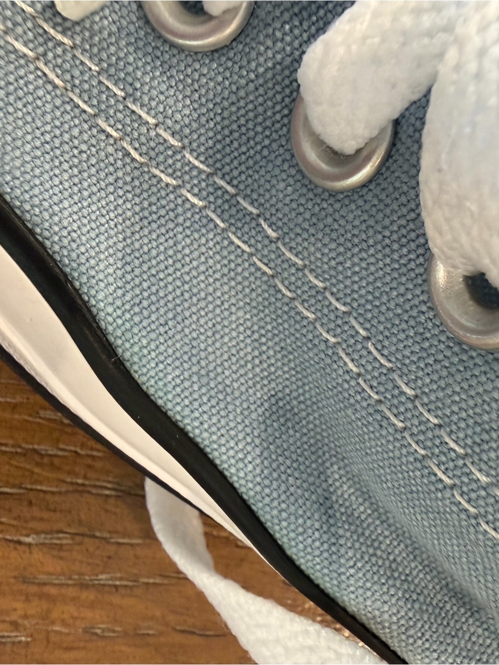 Converse Low Top Sneakers in Light Blue and White - Picture 8 of 9